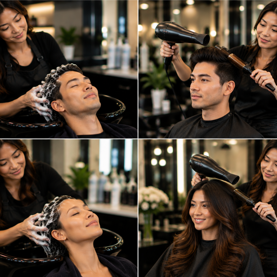 Signature Shampoo, Blow Dry & Style at HairBar Salon BarberShop in Cross Roads, TX