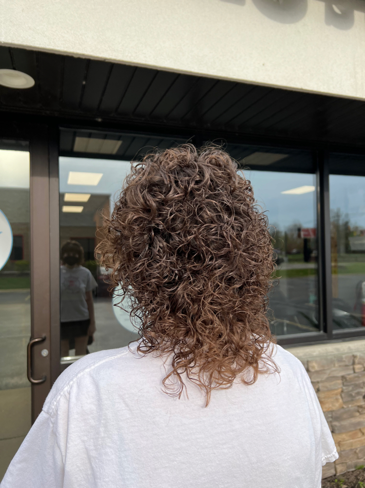 Spiral Perm (Past Chin Length)