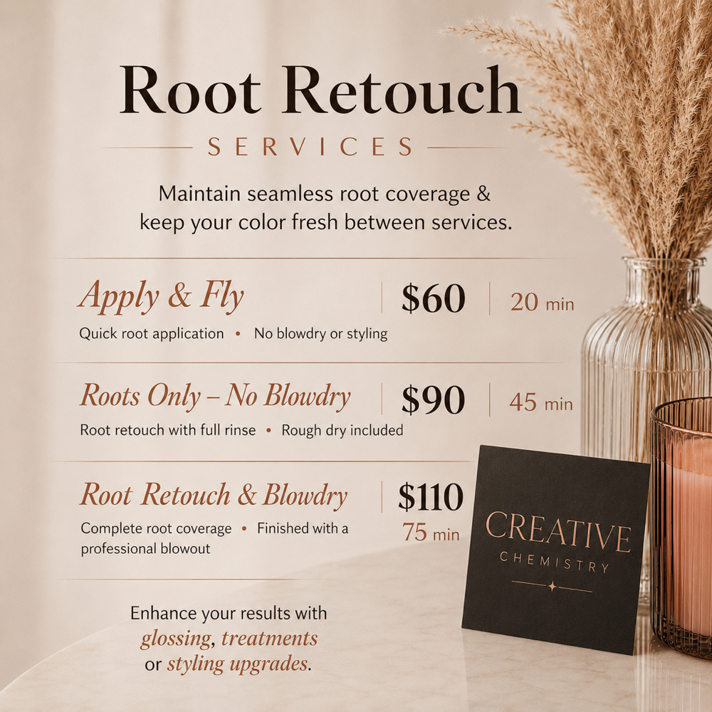 Root Retouch Services at Creative Chemistry Salon in Katy, TX