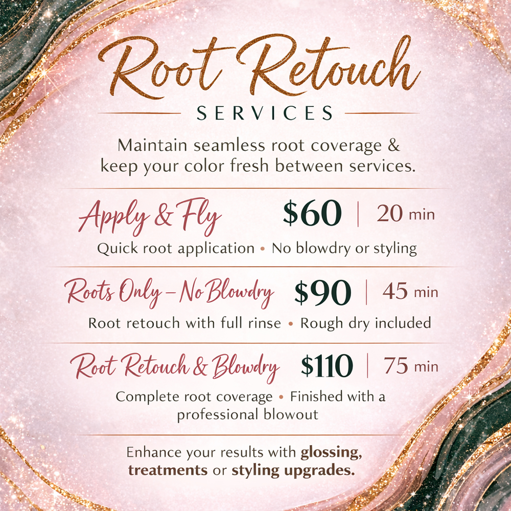 Root Retouch Services at Creative Chemistry Salon in Katy, TX