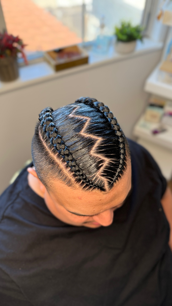 2 Braids (TOP BUN)
