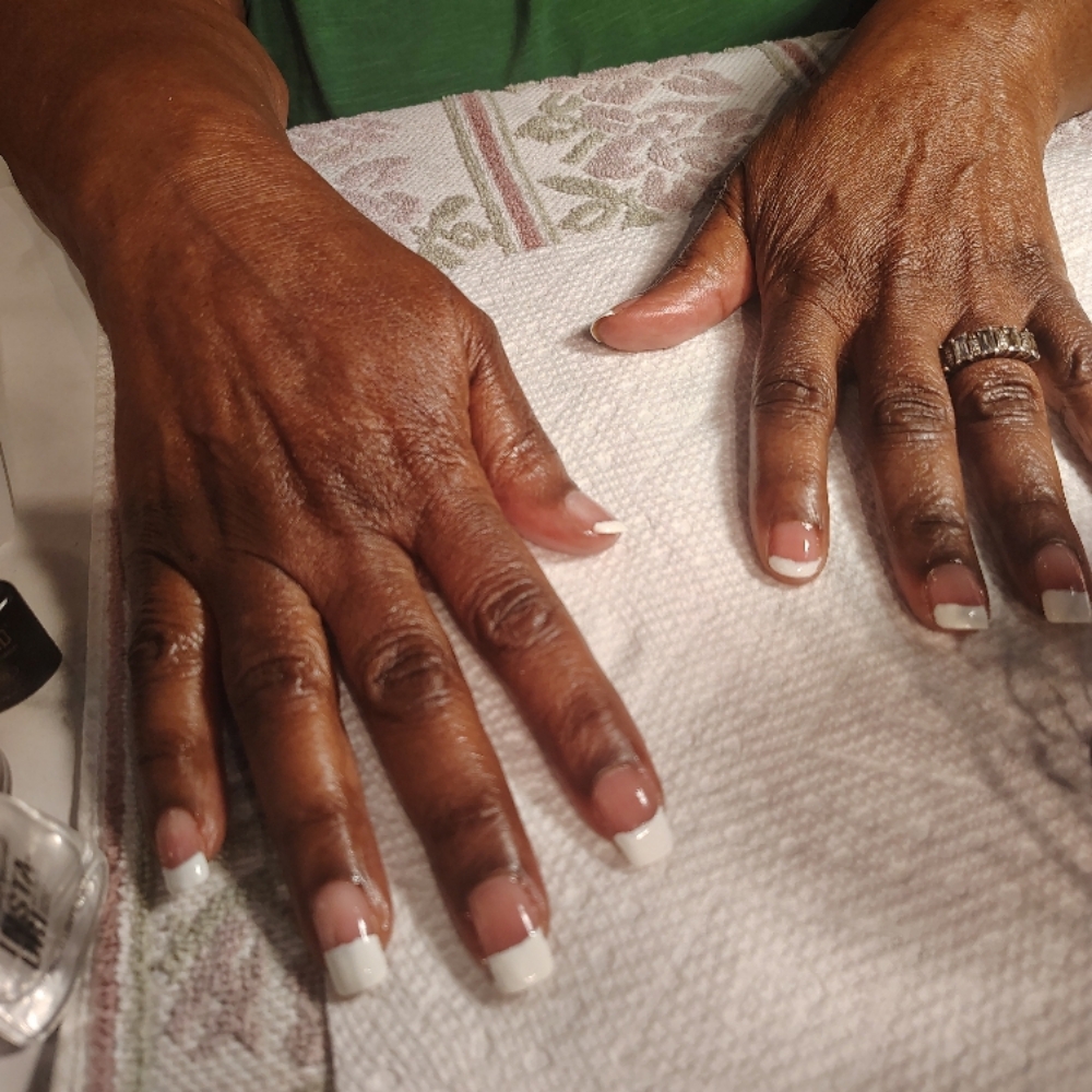 French Polish at Pretty Pedi in Randallstown, MD