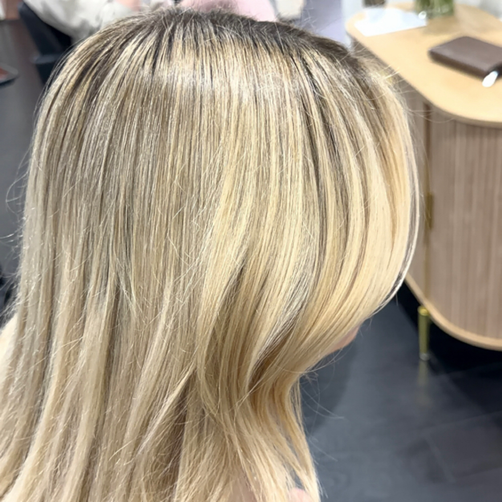 Mini blonding at Pampered By Paris in Spring, TX