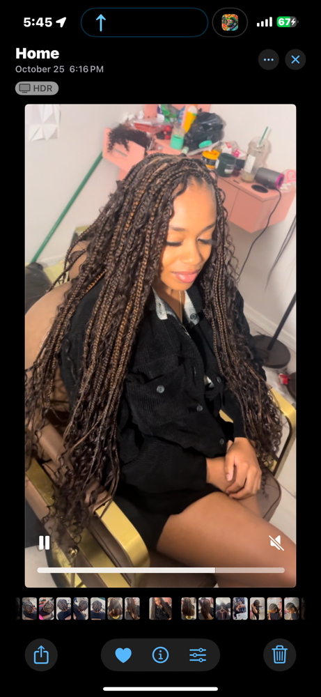 SMedium Boho Knotless Human Hair