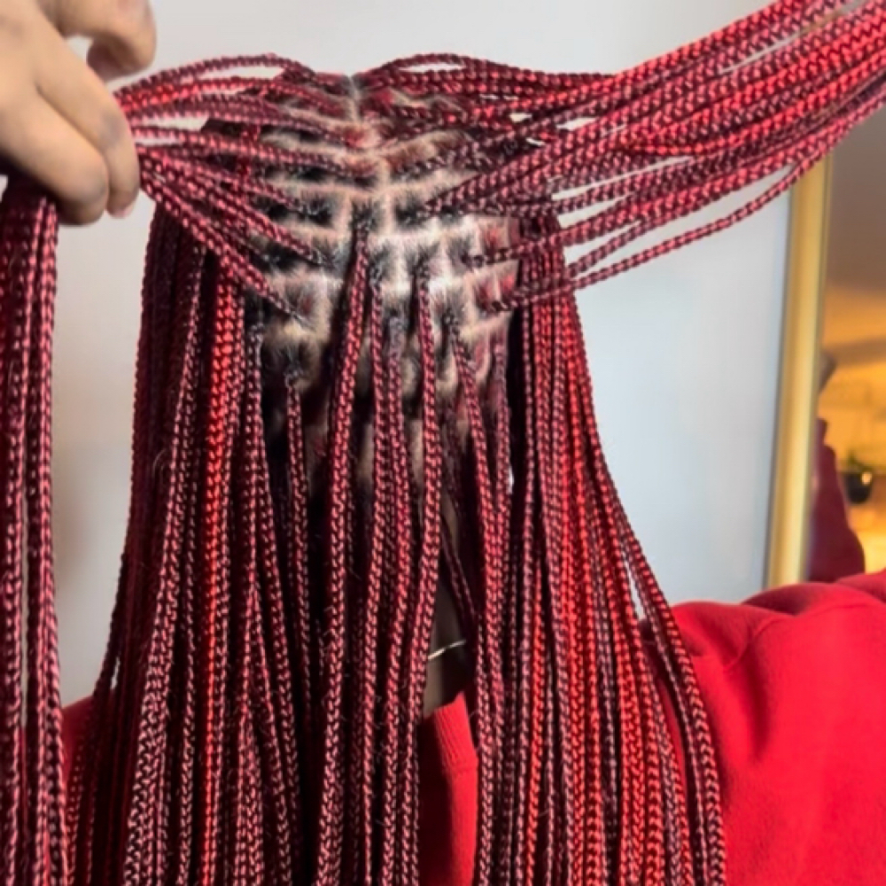 Extra small knotless Braids at Kechna B in North Miami Beach, FL