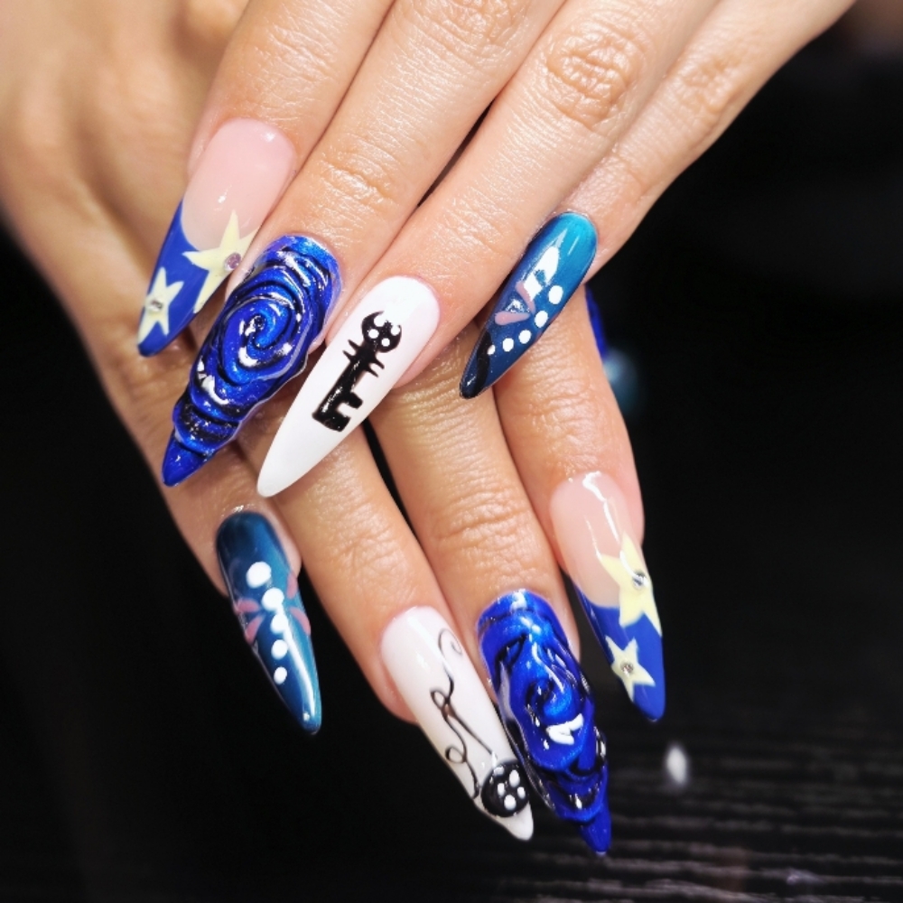 🧙‍♀️Ghostly Glammed Gel-X Set🧙‍♀️ at Bats&Bubbles Nail Bar in San Antonio, TX