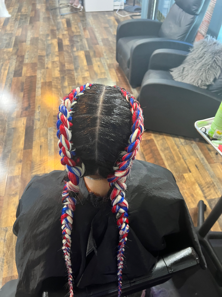 Dutch Braids With Extensions