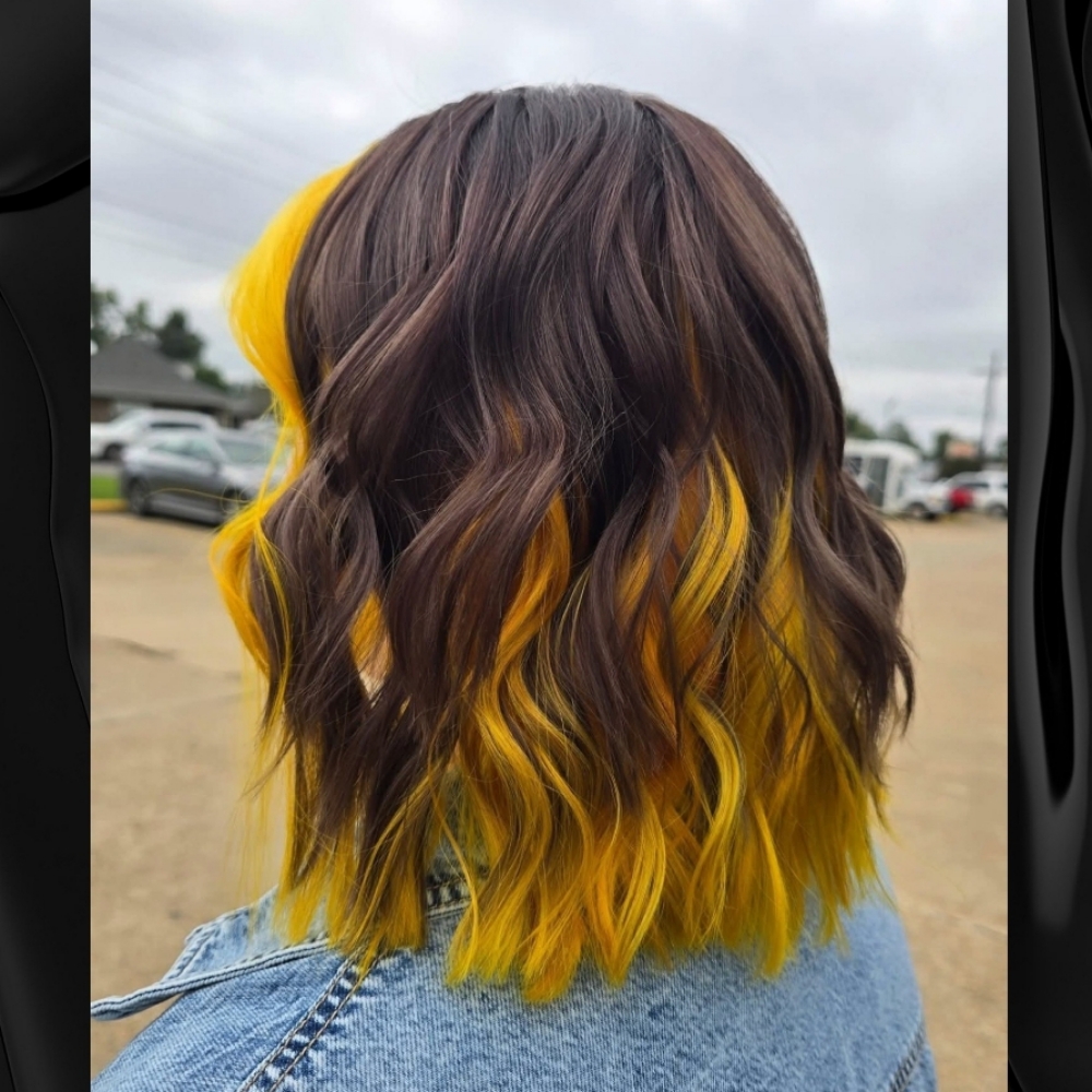 Creative Color Placement Retouch at Get Cut & Dye Hair Salon & Spa in Alexandria, LA