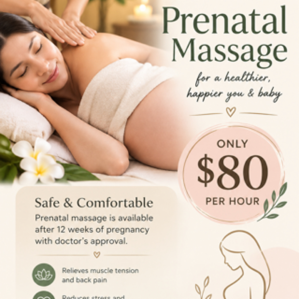 PRENATAL MASSAGE 🤰 Gentle & relax at Lux Beauty Spa in Los Angeles, CA