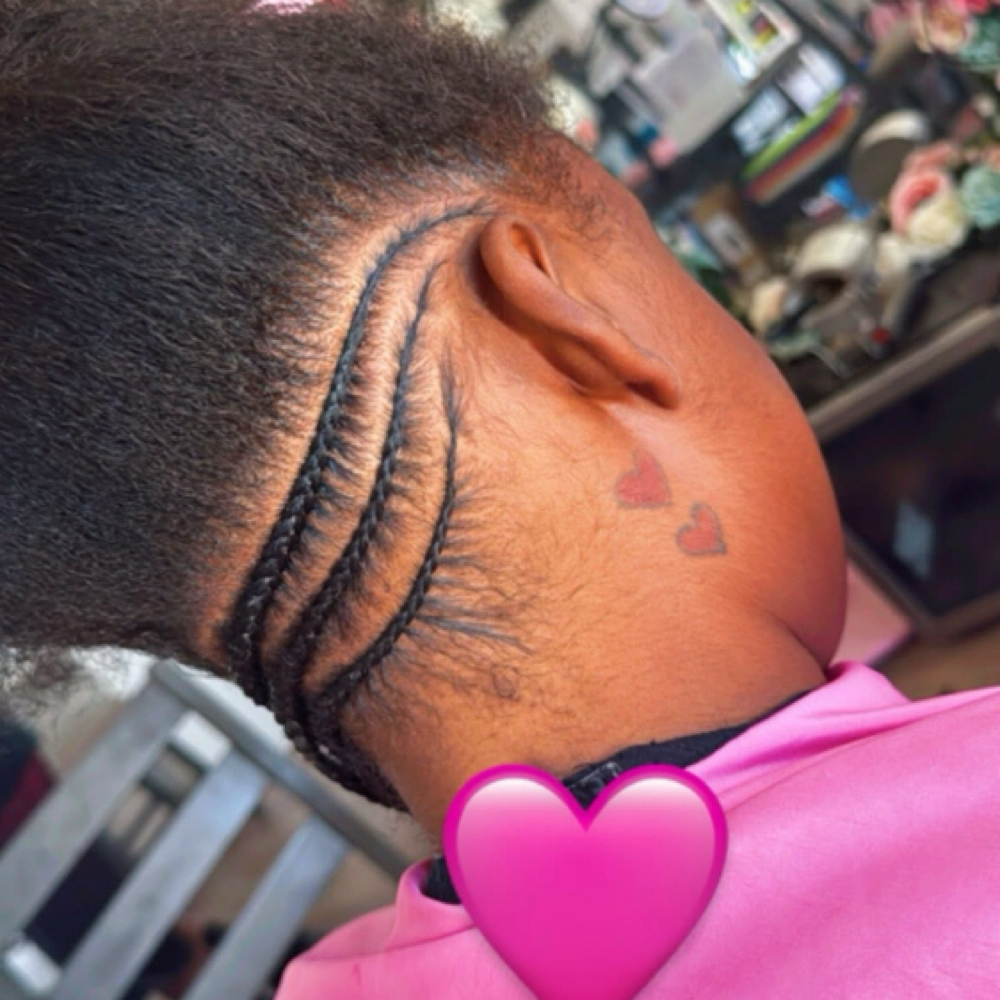 Small Side Braids at Mejko braid studio in Long Beach, CA