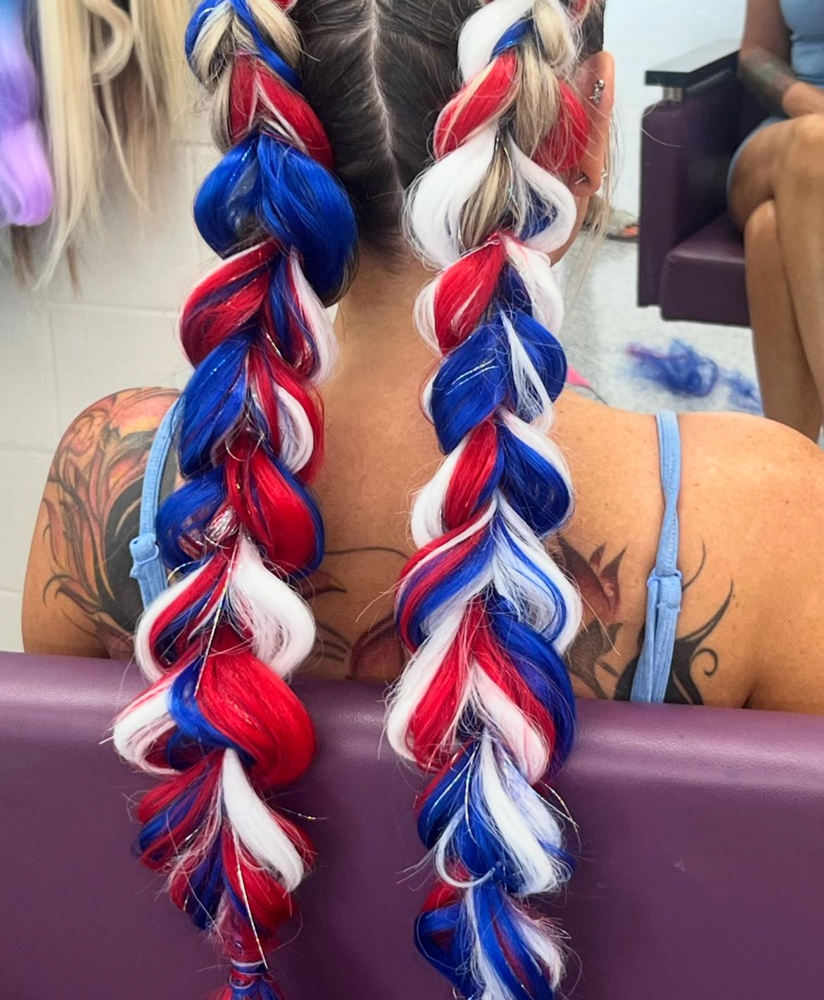 Braids Adding Color at Lasting Impressions LHC in Lake Havasu City, AZ