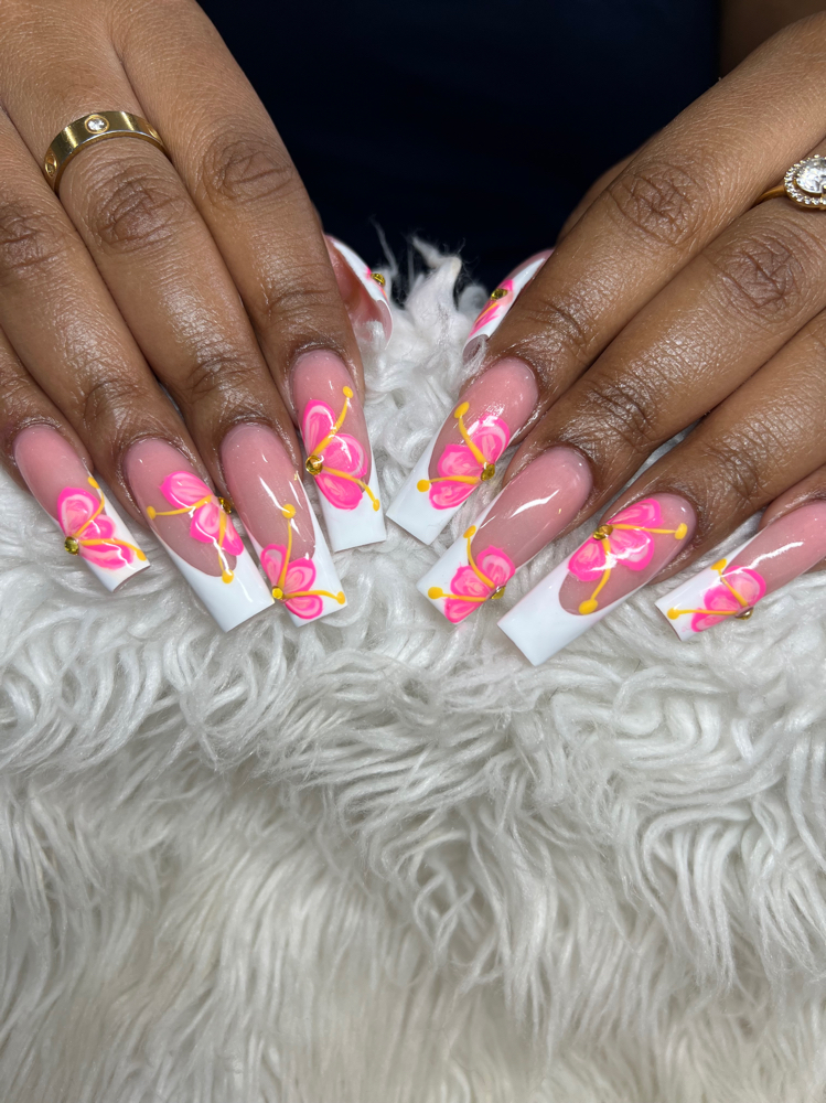 French Tip Acrylic Nails