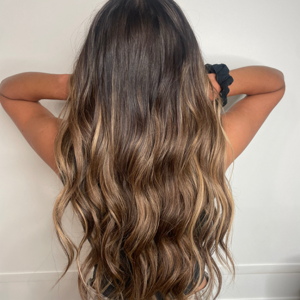 Balayage + Lived In Look at DC Beauty Bar in Park Ridge, IL