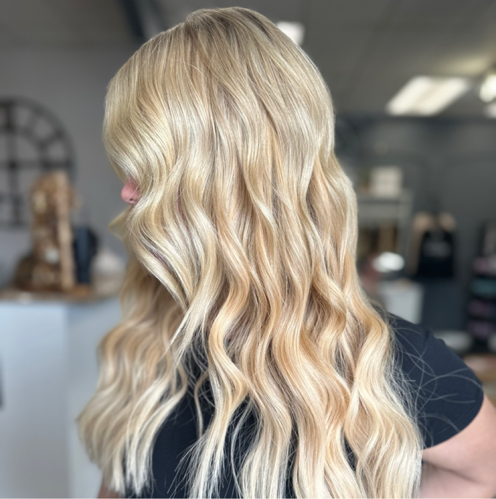Hand-tied weft (2rows) at The Devoted Blonde Co in Chesterfield, VA