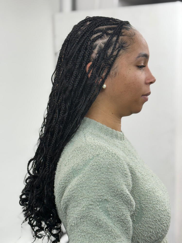 Boho Small Half & Half Feed-In Braids
