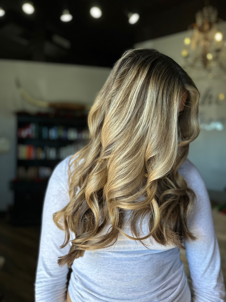 Balayage And Blowdry