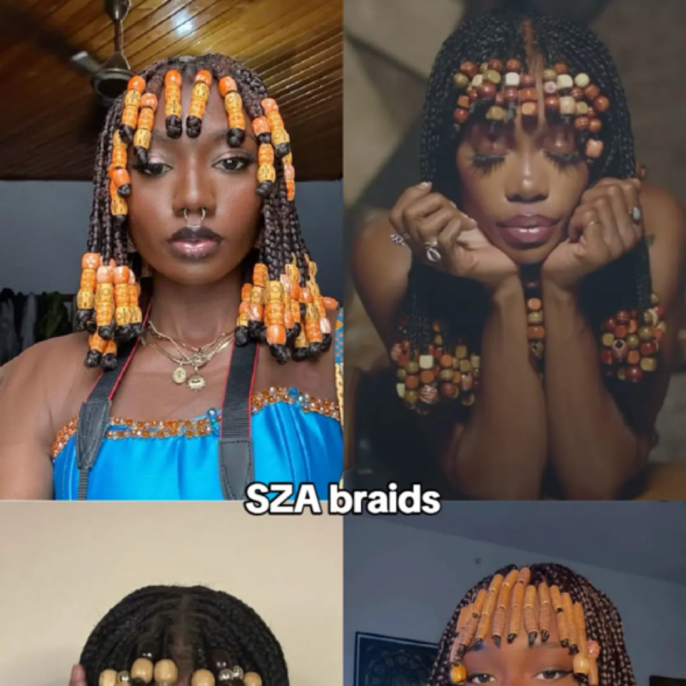 Sza at Apple Hair Braiding in New Haven, CT