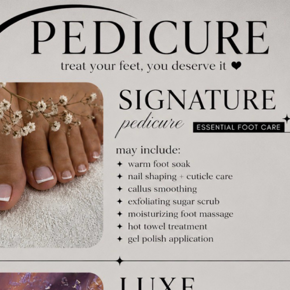 signature pedicure at art by ava nail artistry in Akron, OH