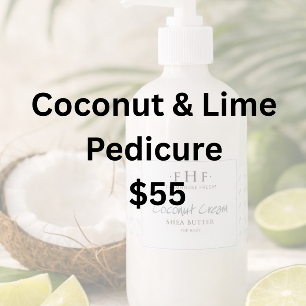 Coconut & Lime Pedicure at Moonflower Aesthetics & Nails in Manistee, MI