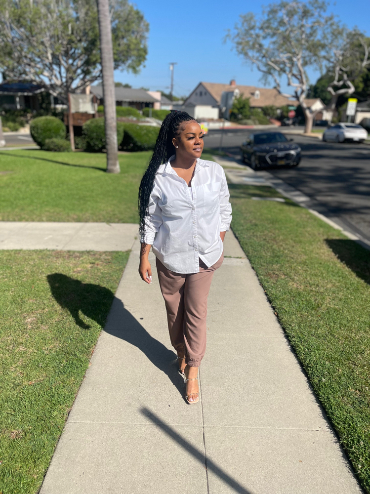 Small Boho Knotless Braids at QueenDi Beauty in Los Angeles, CA