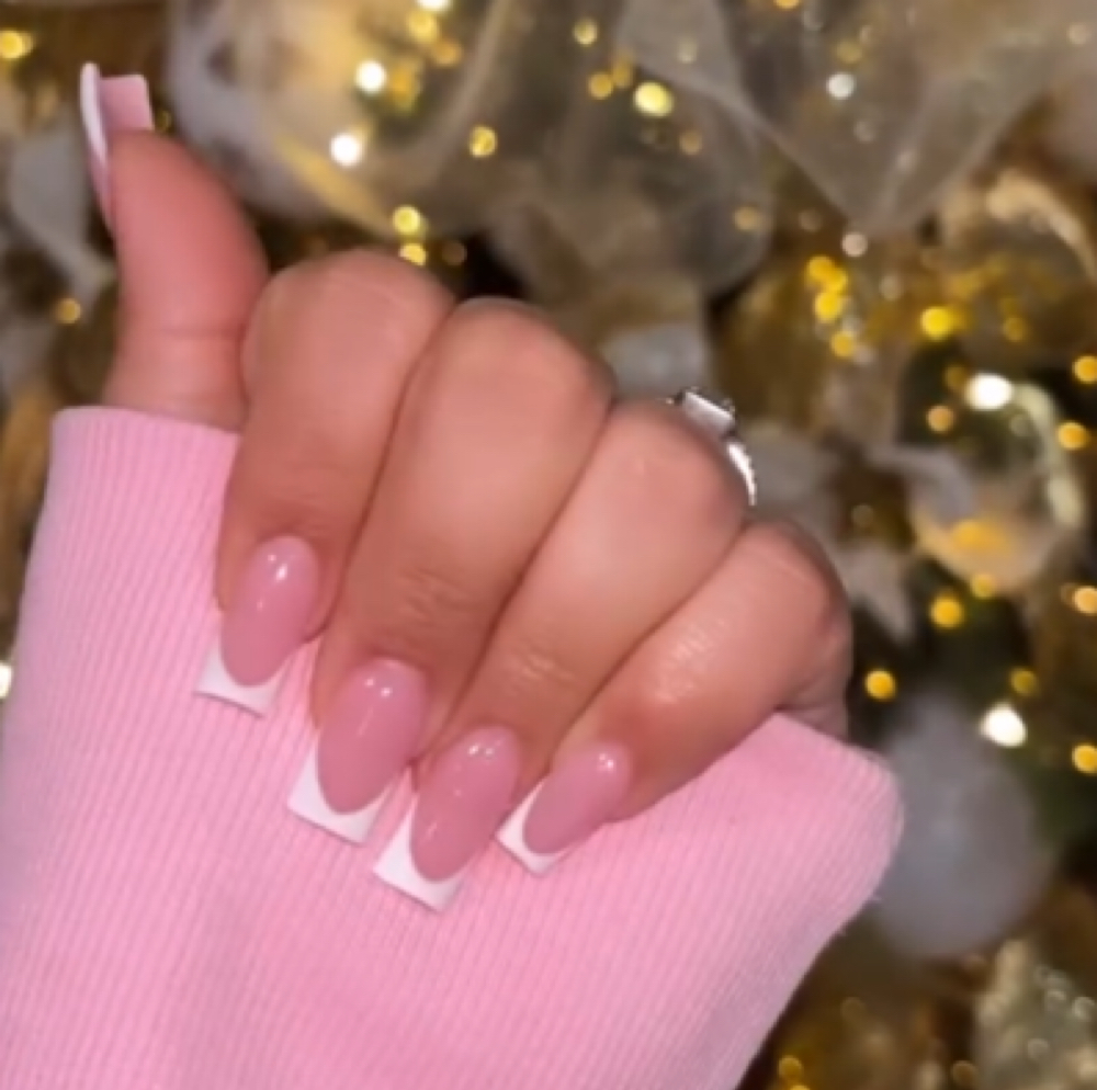 French Tip Full Set at Luxxbyliv in Tulare, CA