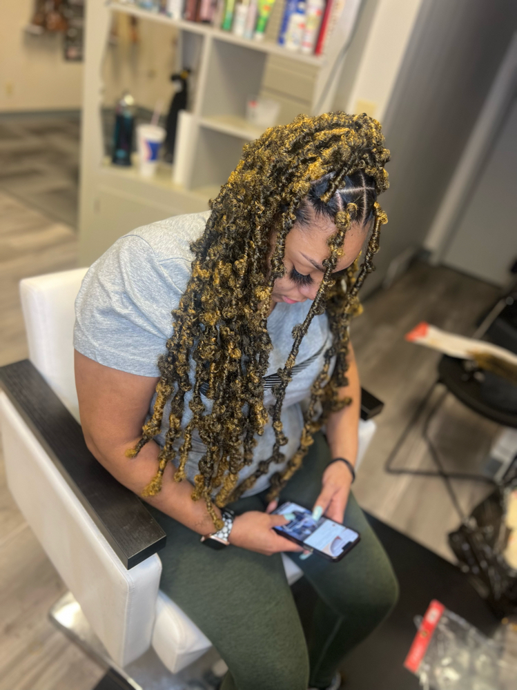 Large Bttfly Locs Mid Back
