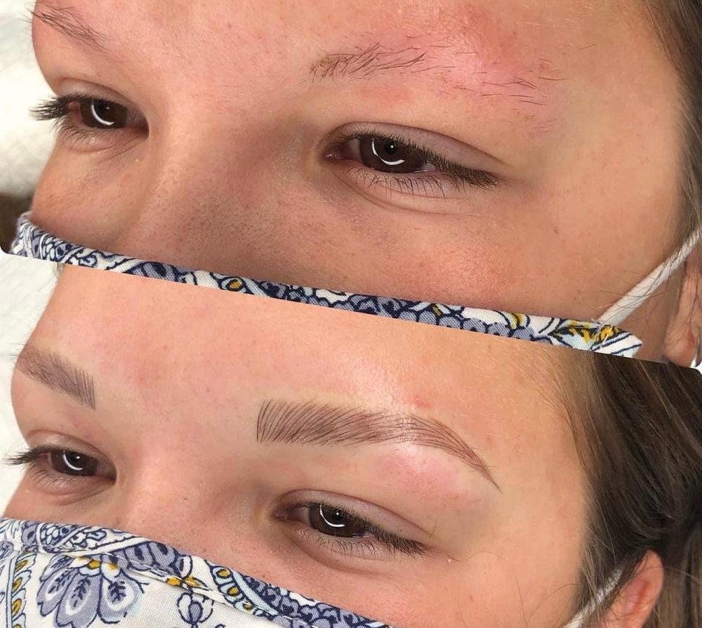Microblading Session 1 at Brow Babe Ink in Miller Place, NY