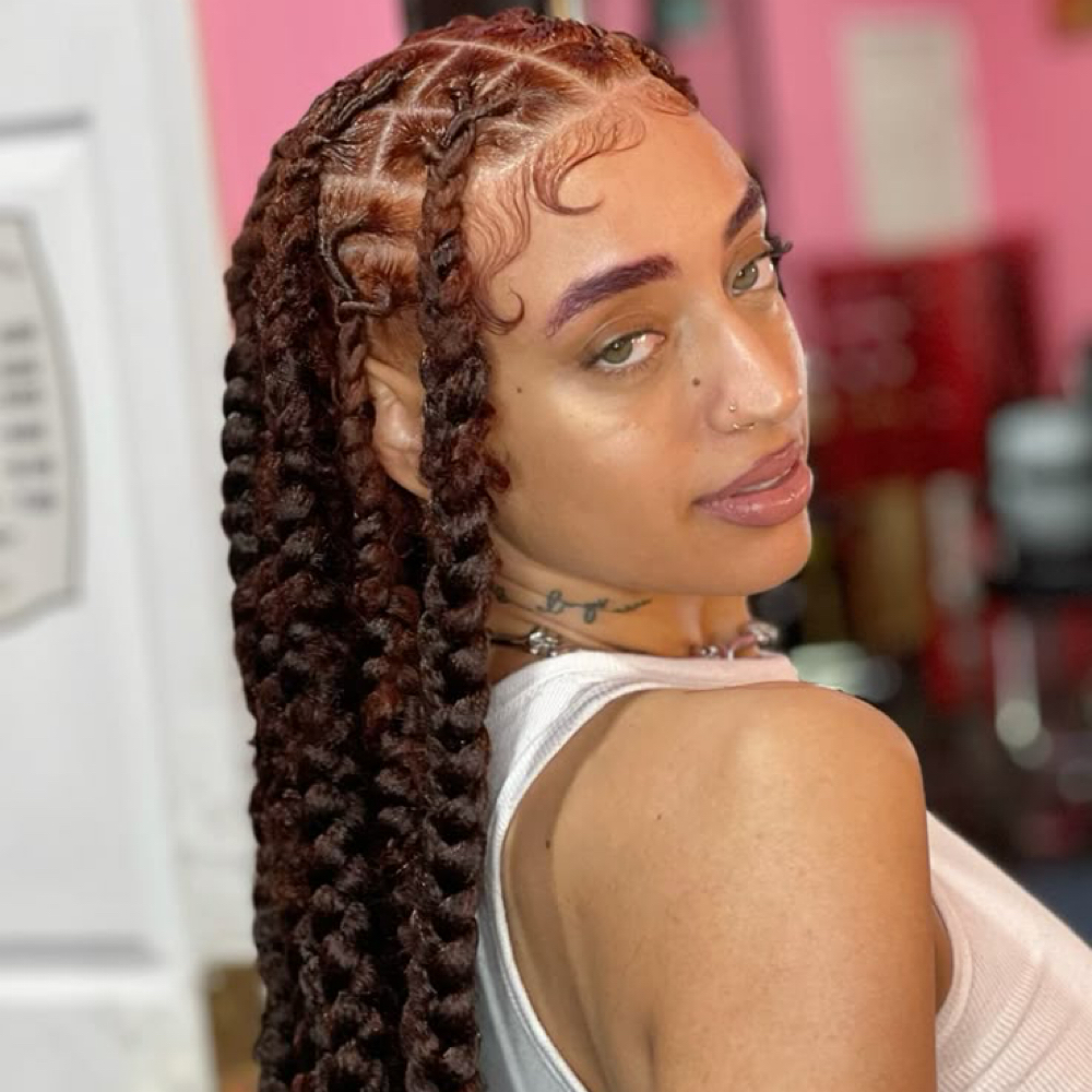 Extended knotless Braids Ova/ locs at Locdbylizzo in Jonebsoro, GA