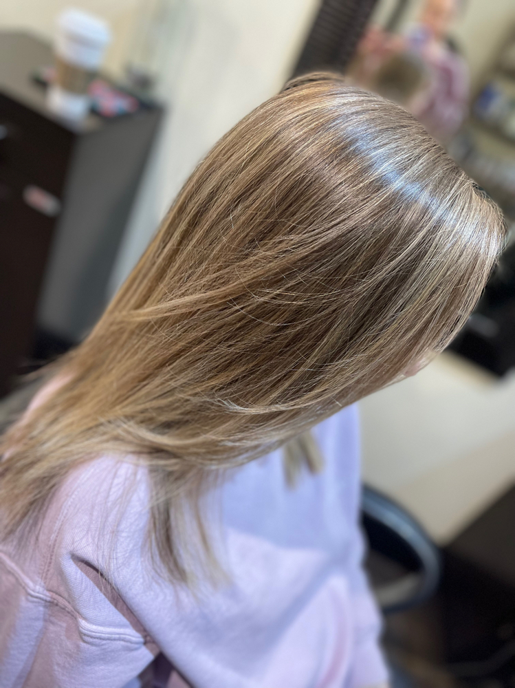 Partial Highlight & Haircut & Toner