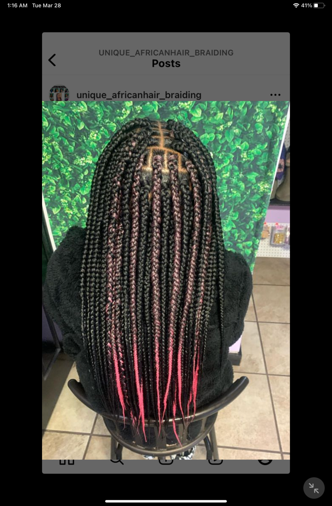 Box Braids - Smedium/Midback