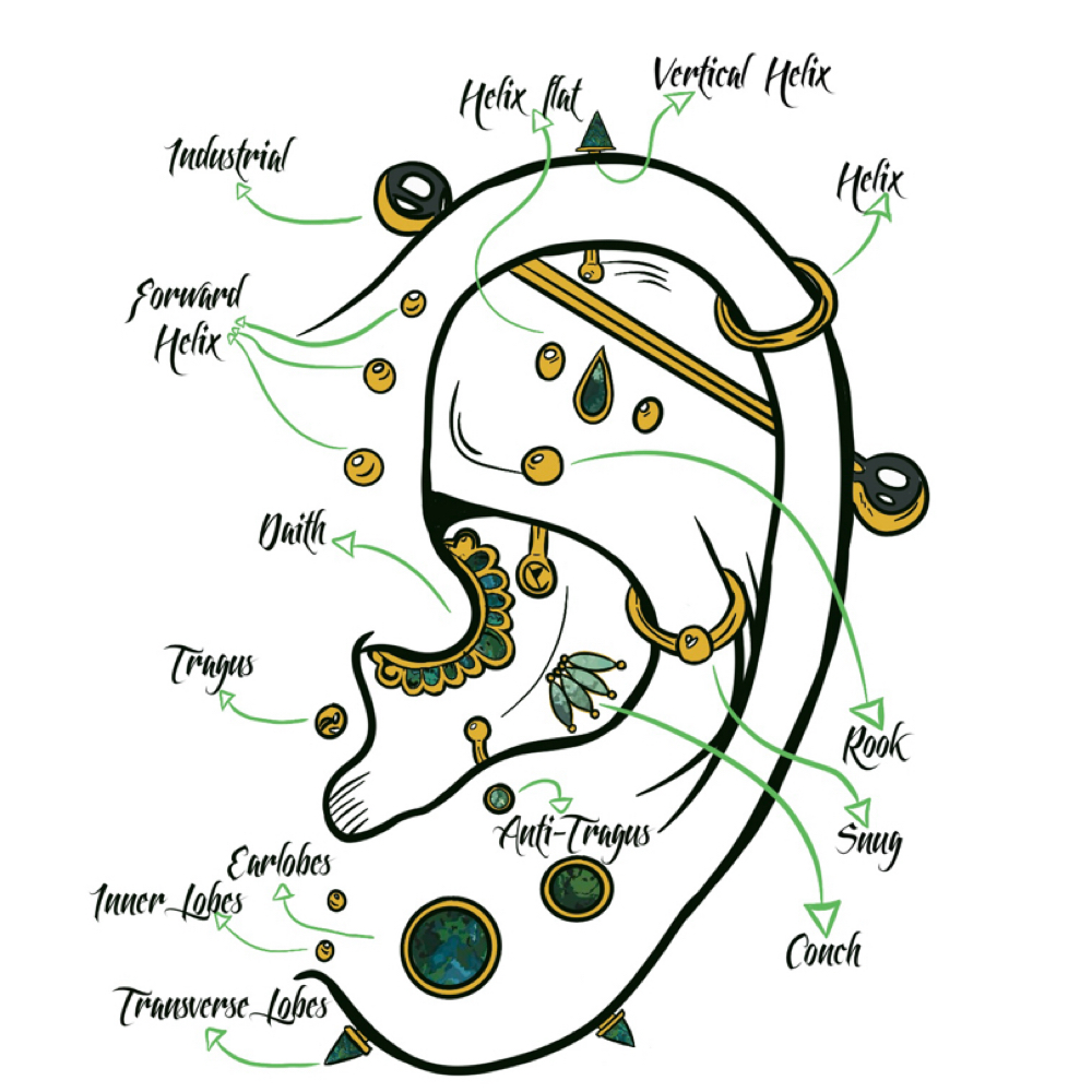 Industrial (Double/Paired) at Ethereal Adornments Pierced By Cambria in Murrieta, CA