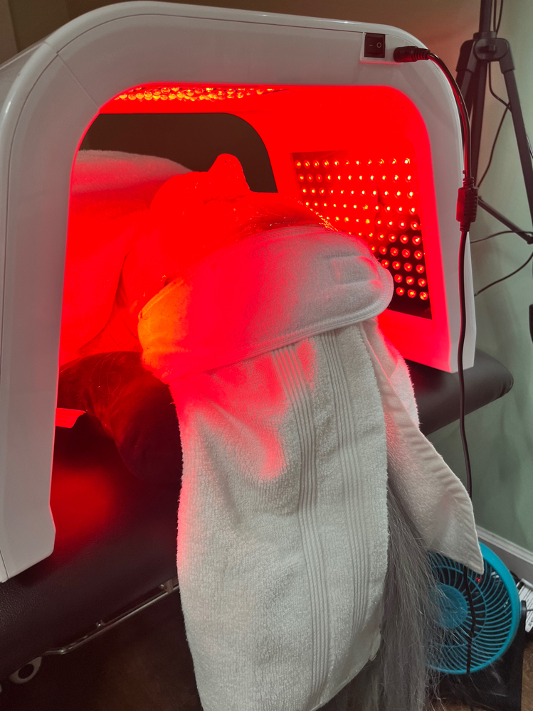 Hydro facial with LED treatment