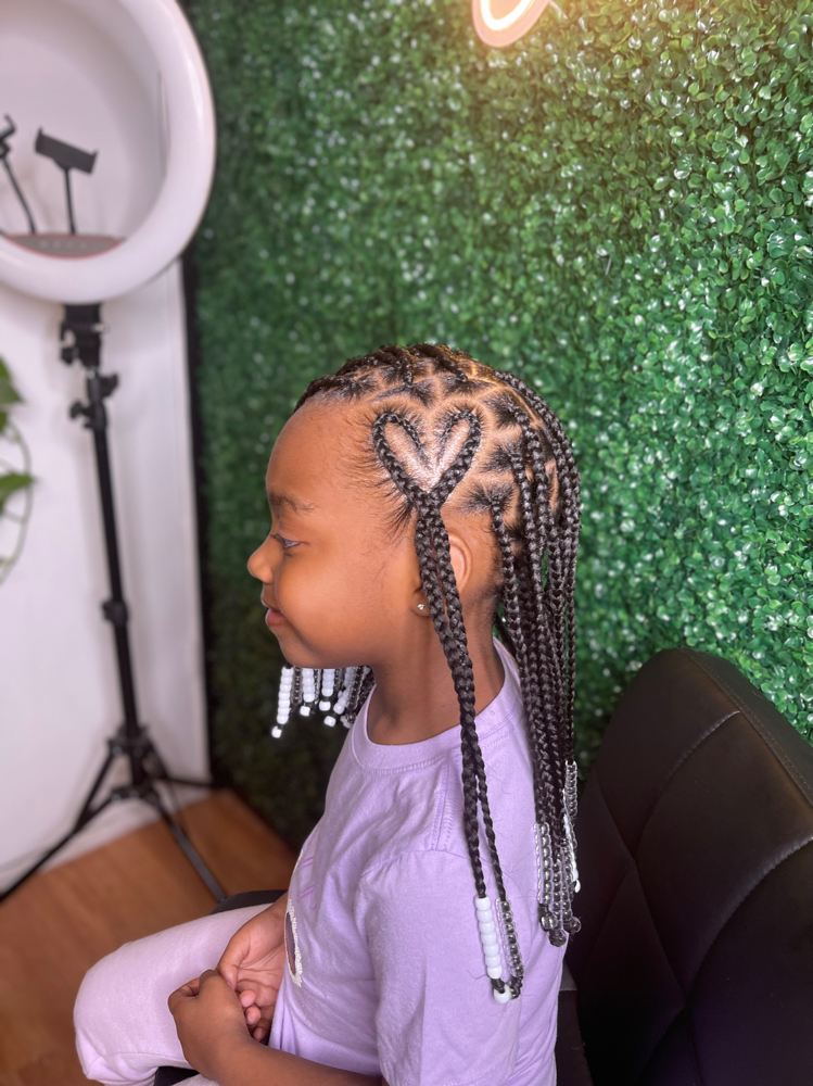 (M) Kids knotless braids Back Basic