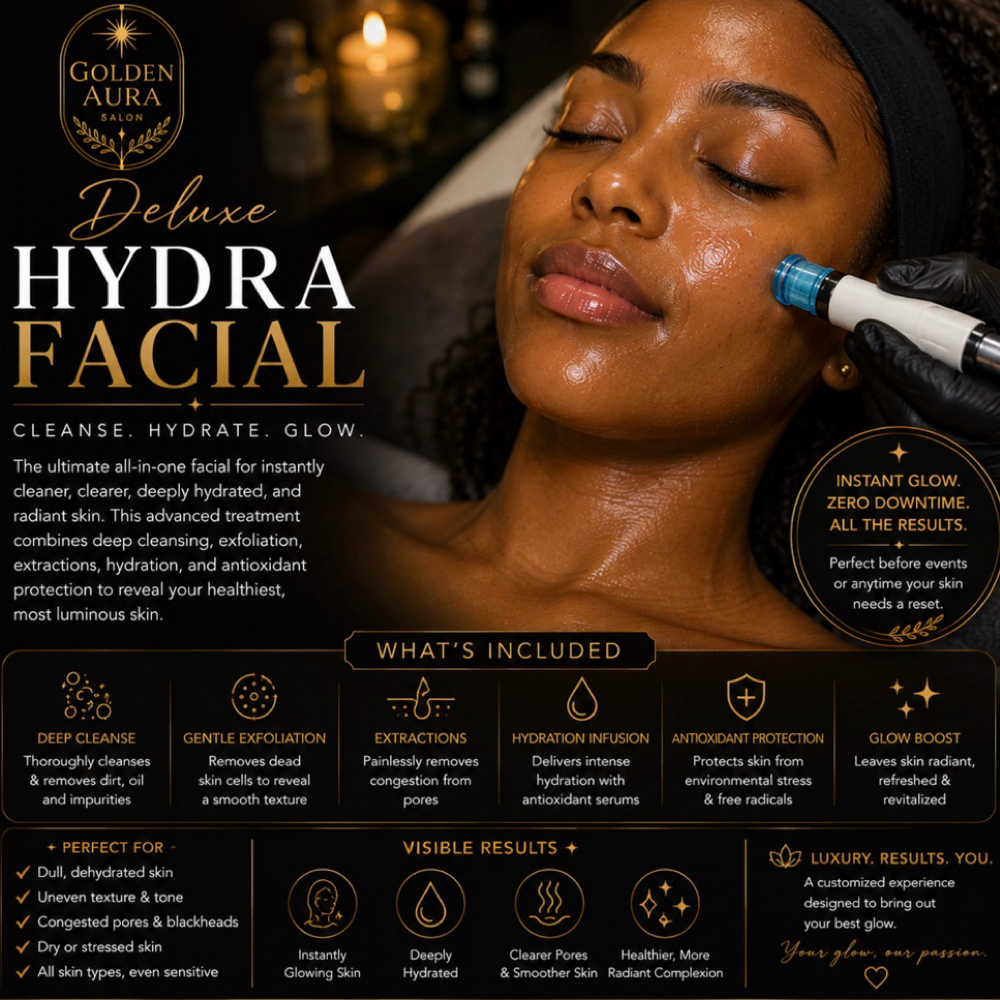 Deluxe Hydro Facial at Golden Aura Salon in Concord, CA