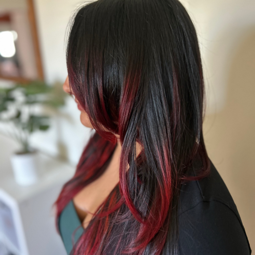 Colored Tips at Izzy_xhair in Downey, CA
