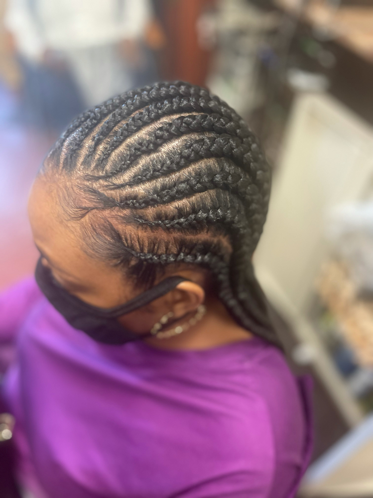 Medium Cornrows Bra Strap Length