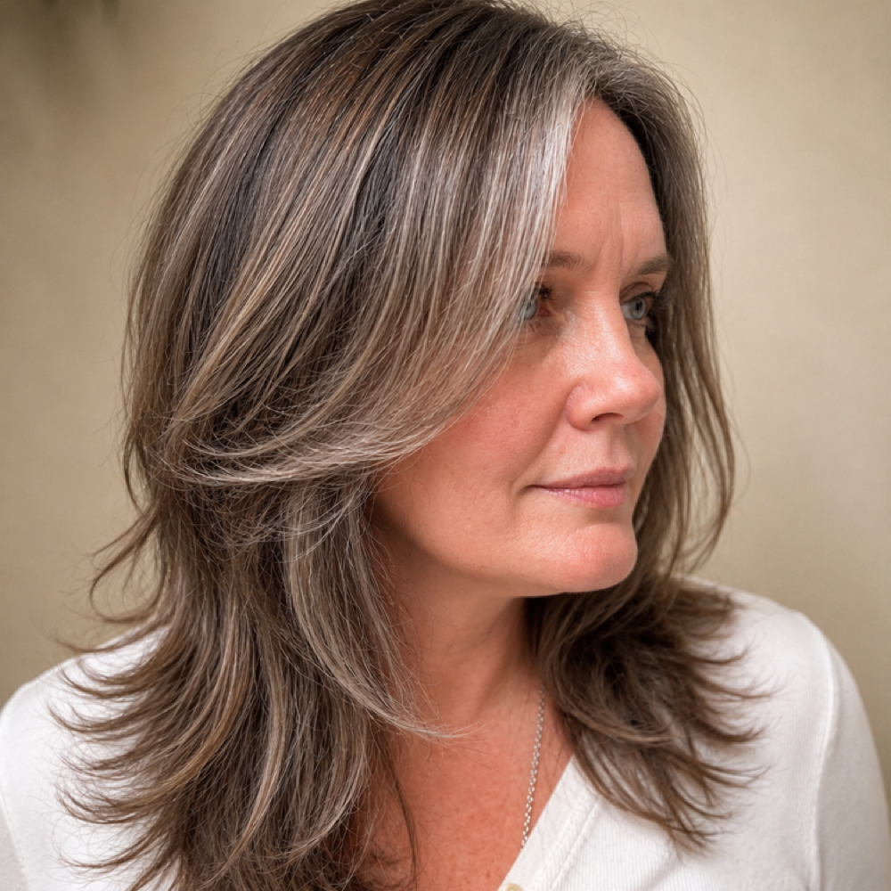 First Time Visit Grey Tranformation at Helen Antista Hair in Pleasant Hill, CA