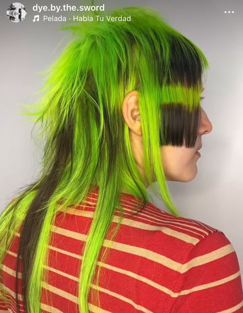 vivid color patch / roots / chunks at dye by the sword in Los Angeles, CA