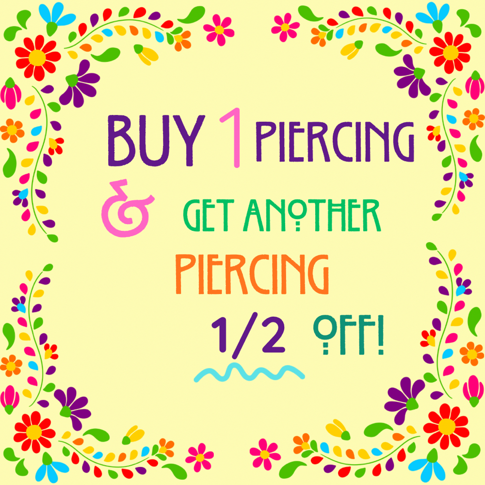 🌼CINCO DE MAYO PIERCING SPECIAL🌺 at Moon Beams Tattoo & Piercing in Pocatello, ID