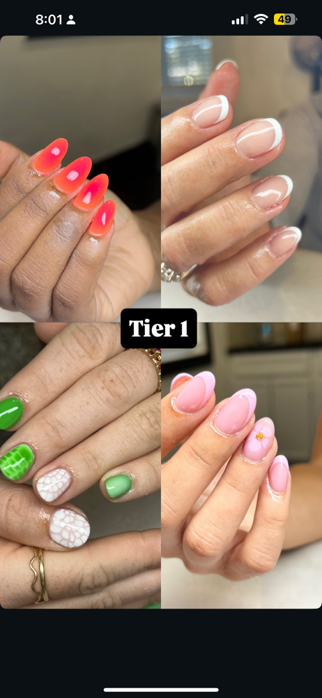 Tier 1 Design at Nailed by Hannah in Fort Walton Beach, FL