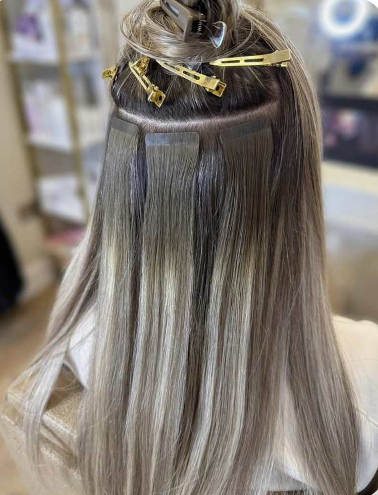 TAPE-IN EXTENSION MOVE UP(1 SET) at Hair By Tiffany Matula in Sugarland, TX