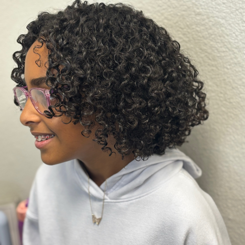Girls Curly Cut - Age 11 & Under at D’Sarah Hair Salon in Rockwall, TX