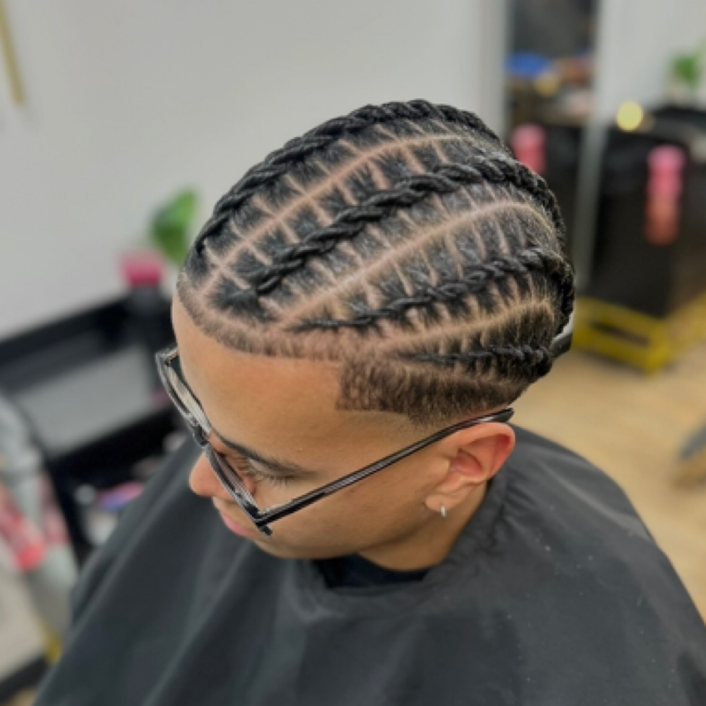 Mens Barrel Braids at Hair On Ten Salon in pittston, PA