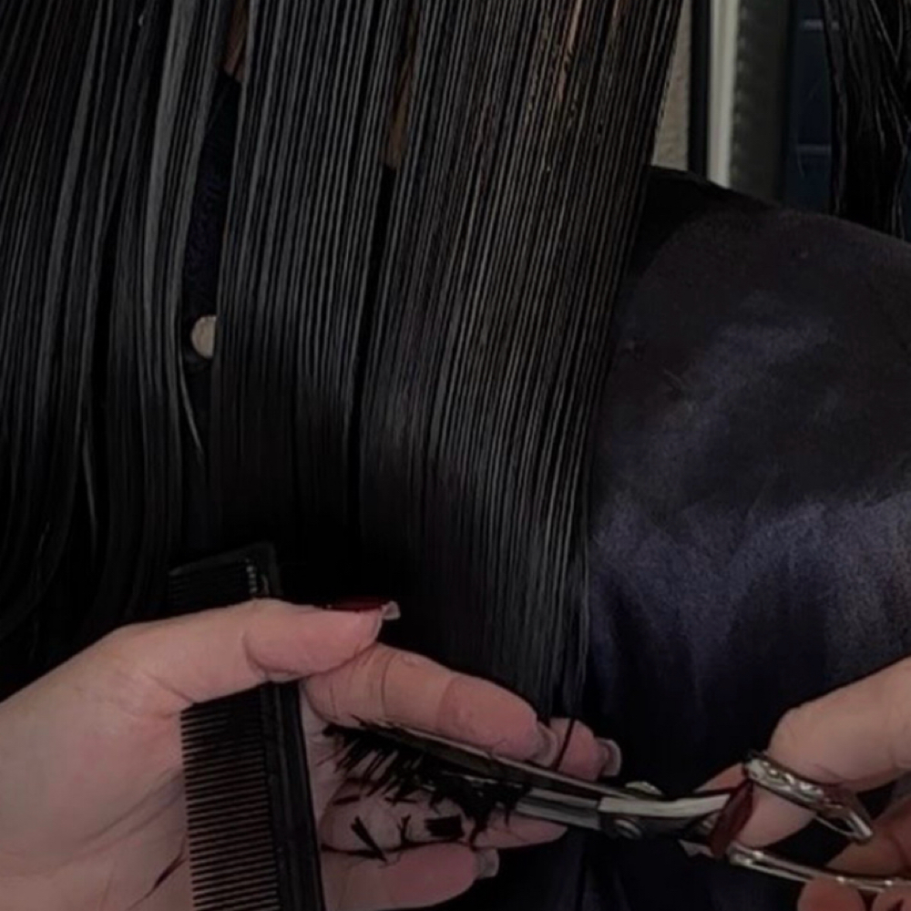 women's haircut at NC Hair Collective in Sammamish, WA