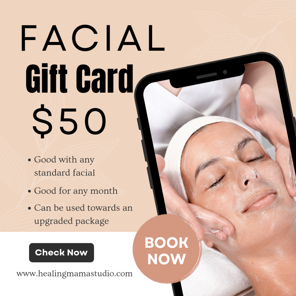 Facial Gift CARD: on ABOUT PAGE