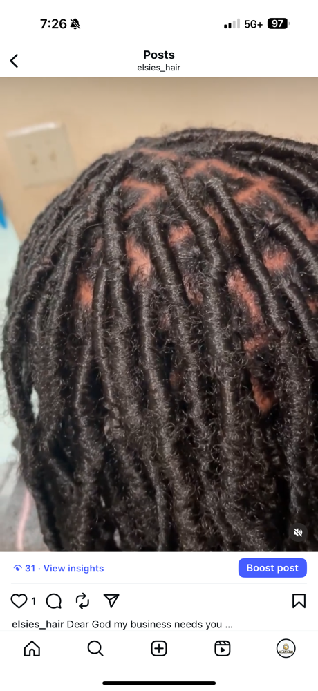 Faux Locs at Elsie’s Hair in Randallstown, MD