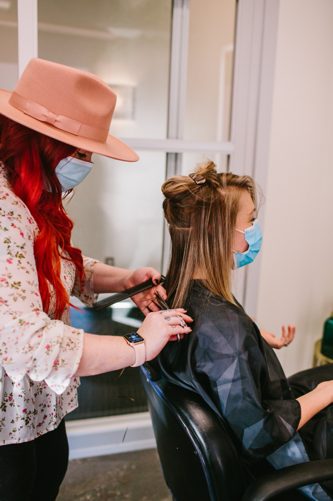 Color Retouch With Cut at Honey Bourbon Studio in Lakewood, CO