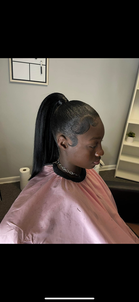 Blunt Cut Ponytail
