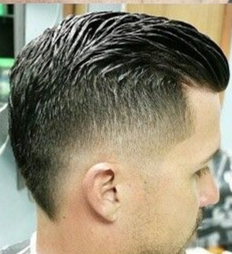 Haircut With Razor Fade