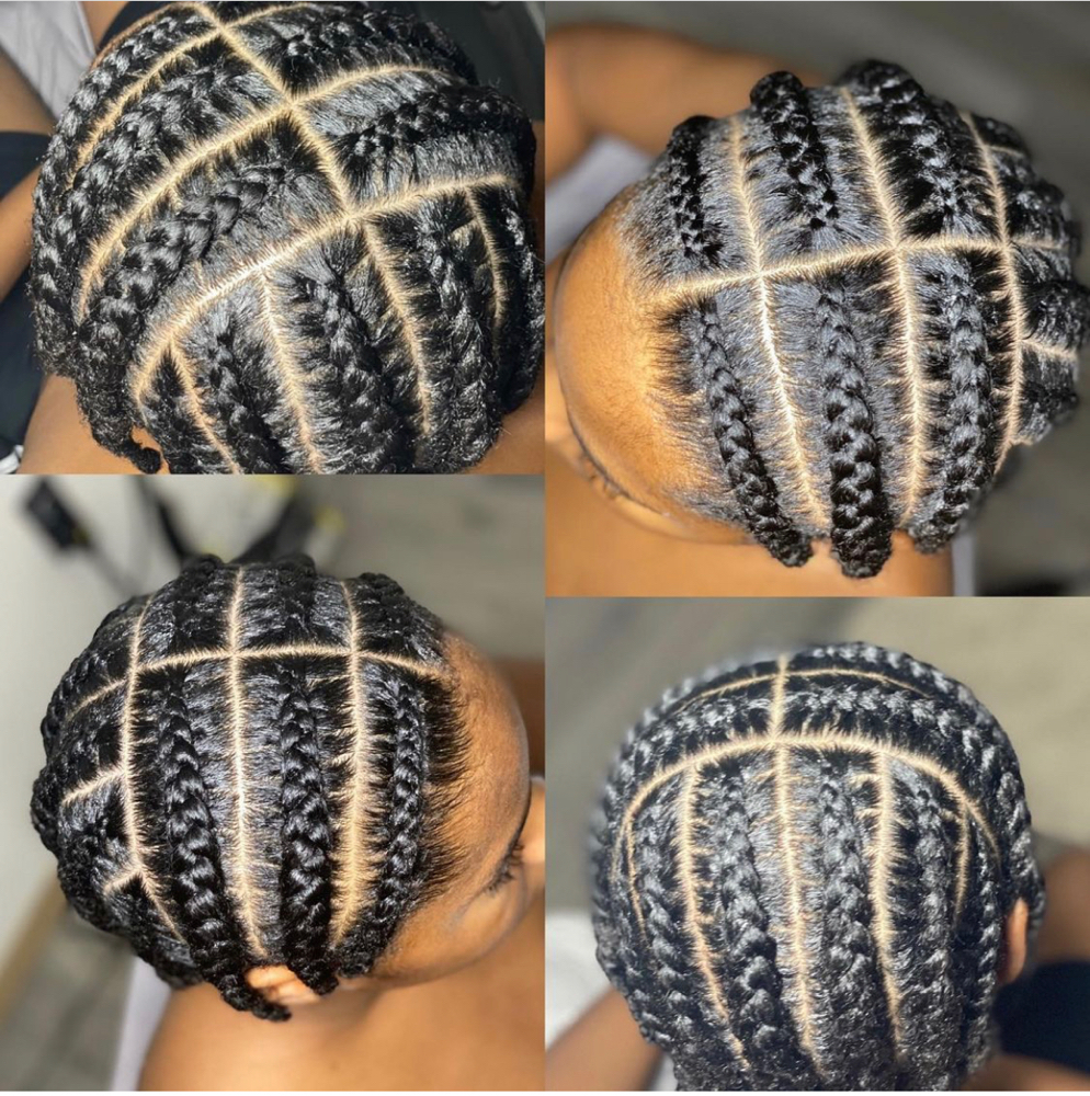 natural hair braids without designs